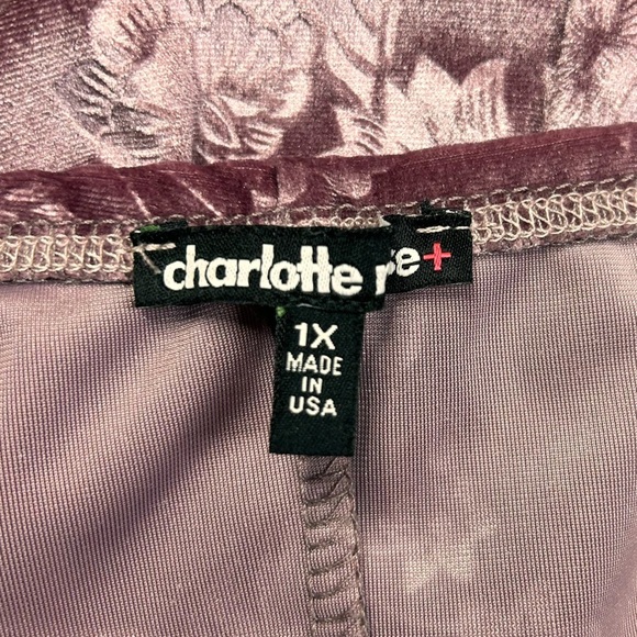 Y2K Charlotte Russe Dress 1X Velvet Burnout Fairy Coquette Girl Vintage Cowl - Picture 8 of 10